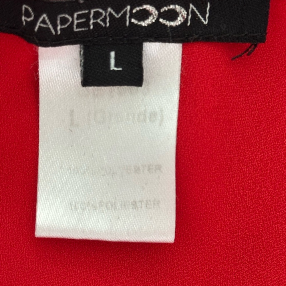 Elegant Red Women's Top - Picture 2 of 3